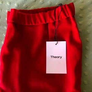 THEORY - Pull On Pant in Red, Size 6, NEW W/TAGS